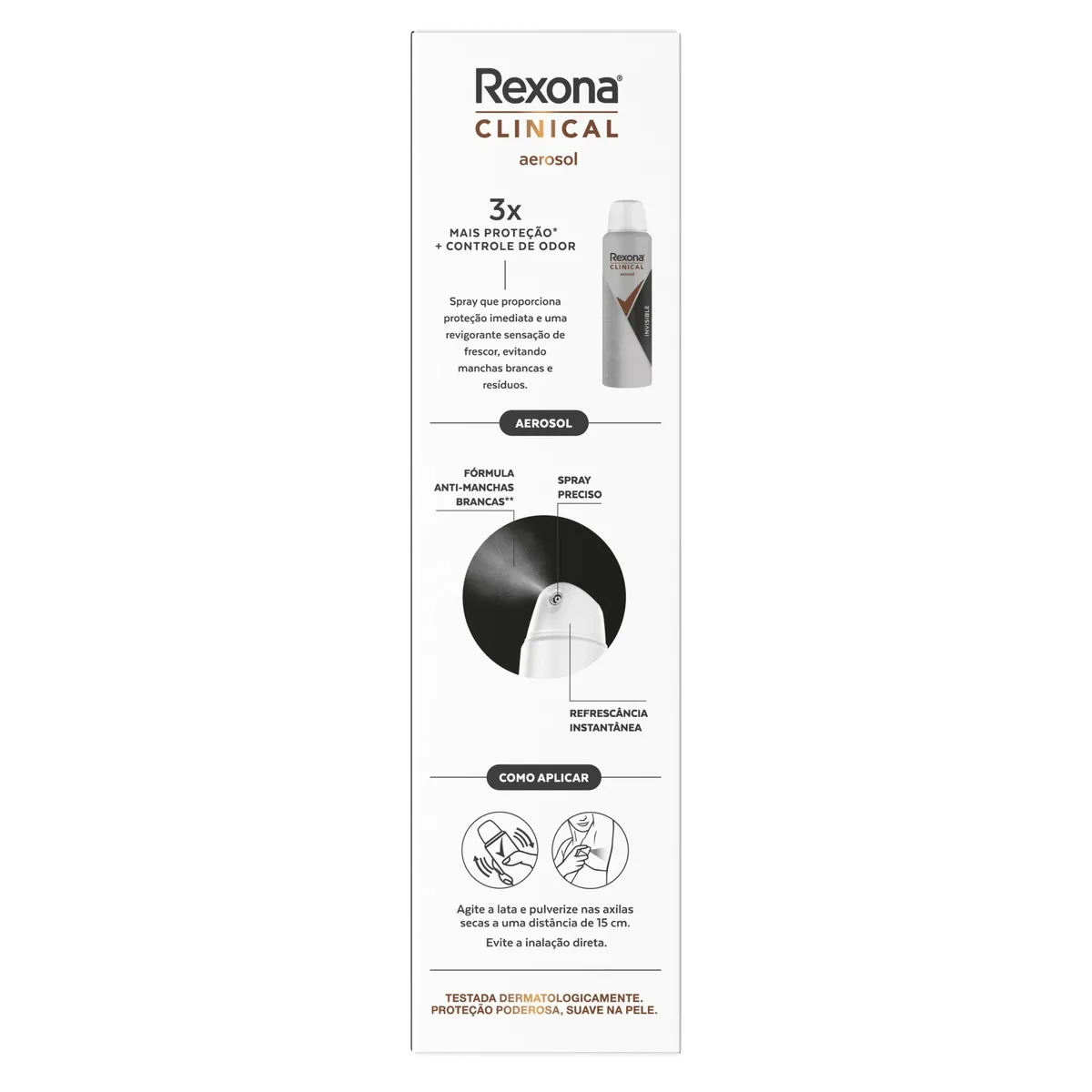 Desodorante Rexona Clinical Invisible Aerosol 150ml — foto 3