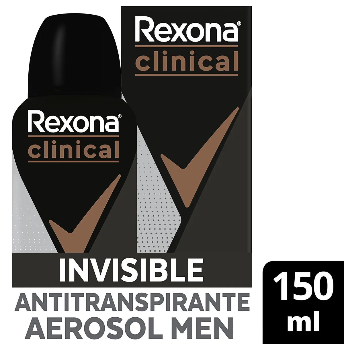 Desodorante Rexona Clinical Invisible Men Aerosol 150ml