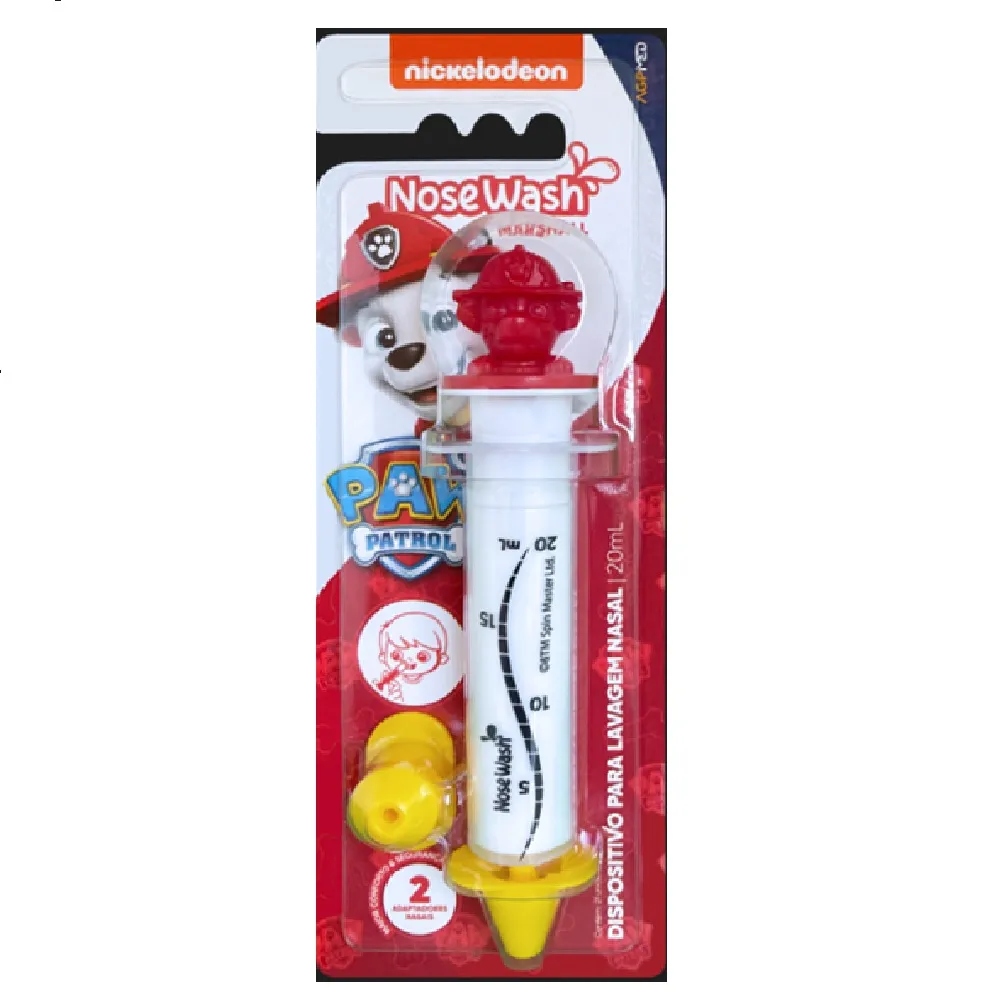 Dispositivo de Lavagem Nasal Nosewash Patrulha Canina Marshall 20ml + 2 Adaptadores