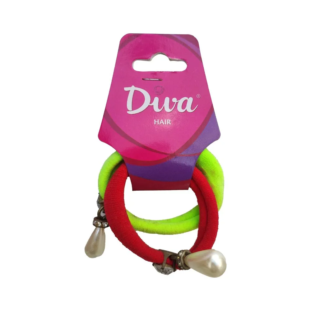 Elastico cabelo Diva perola Collor com 2 unidades