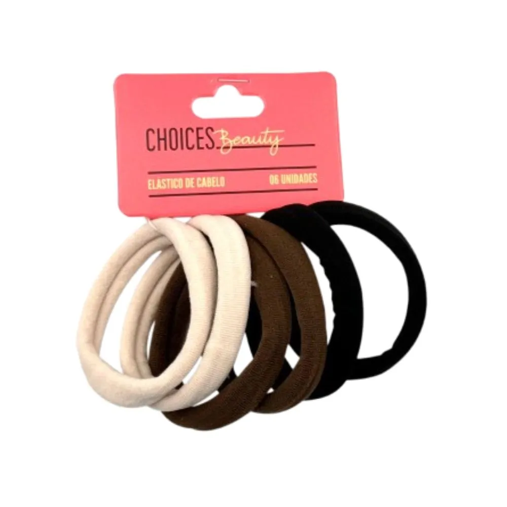 Elástico De Cabelo Choice Beauty 6 Unidades