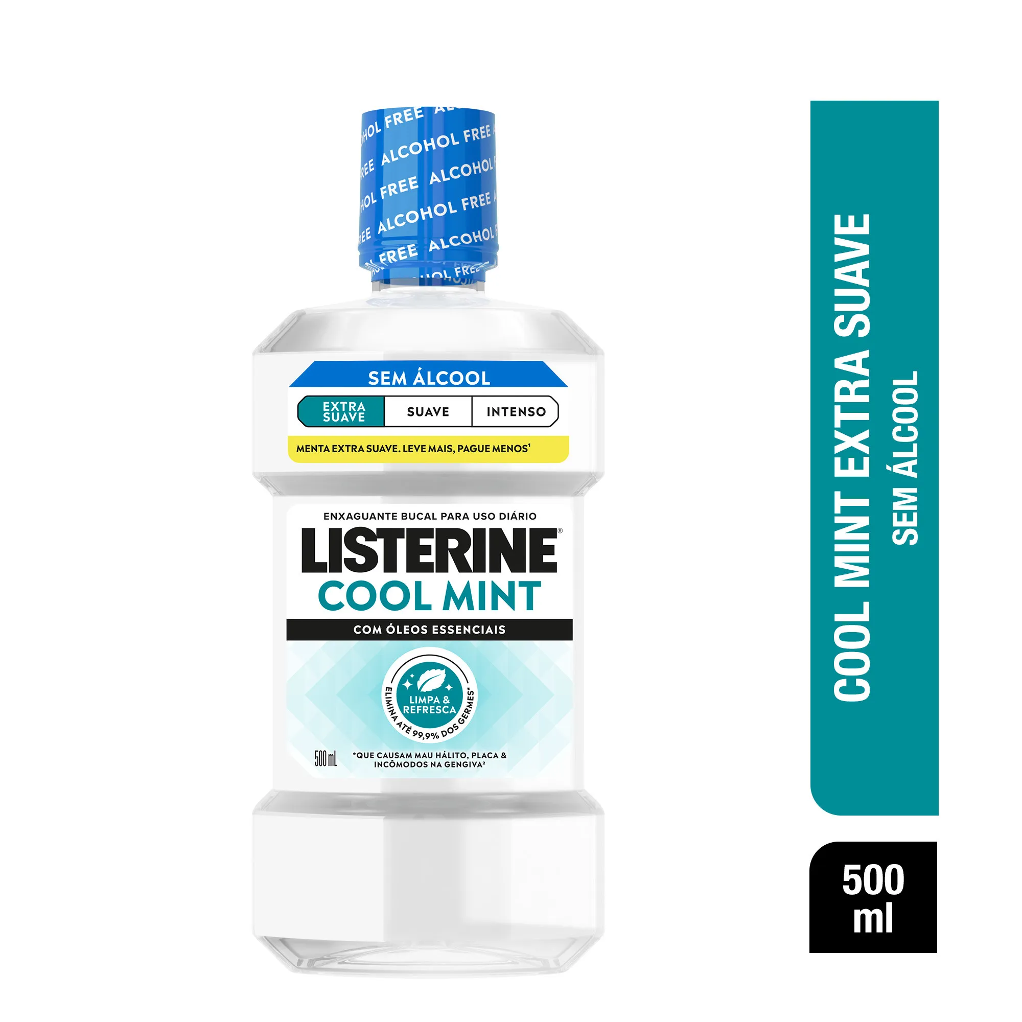 Enxaguante Bucal Listerine Zero Álcool Extra Suave Cool Mint 500ml