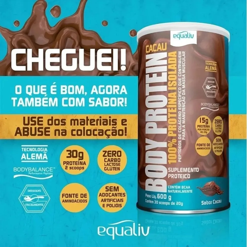 Equaliv Body Protein Cacau 600g — foto 2