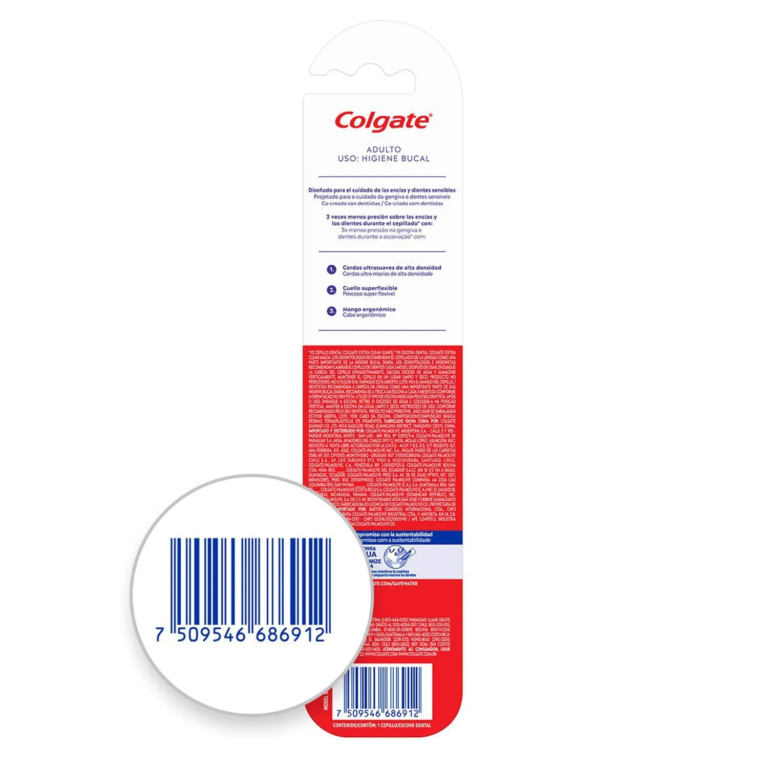 Escova Dental Colgate Sensitive Cerdas Ultra Macias 1 Unidade — foto 3