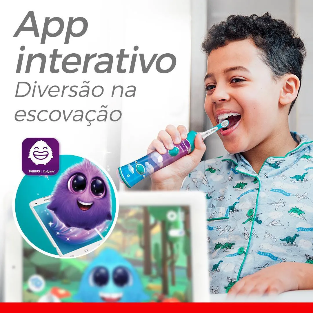 Escova Dental Elétrica Kids Philips Colgate SonicPro Bivolt 1 Unidade — foto 7