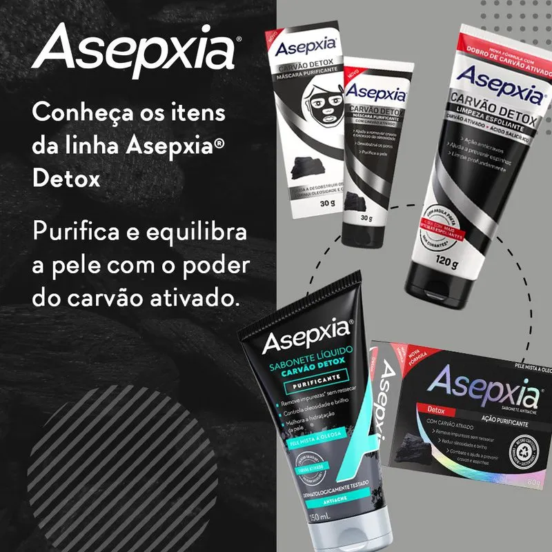 Esfoliante Facial Asepxia Carvão Detox Ácido Salicílico 120g — foto 9