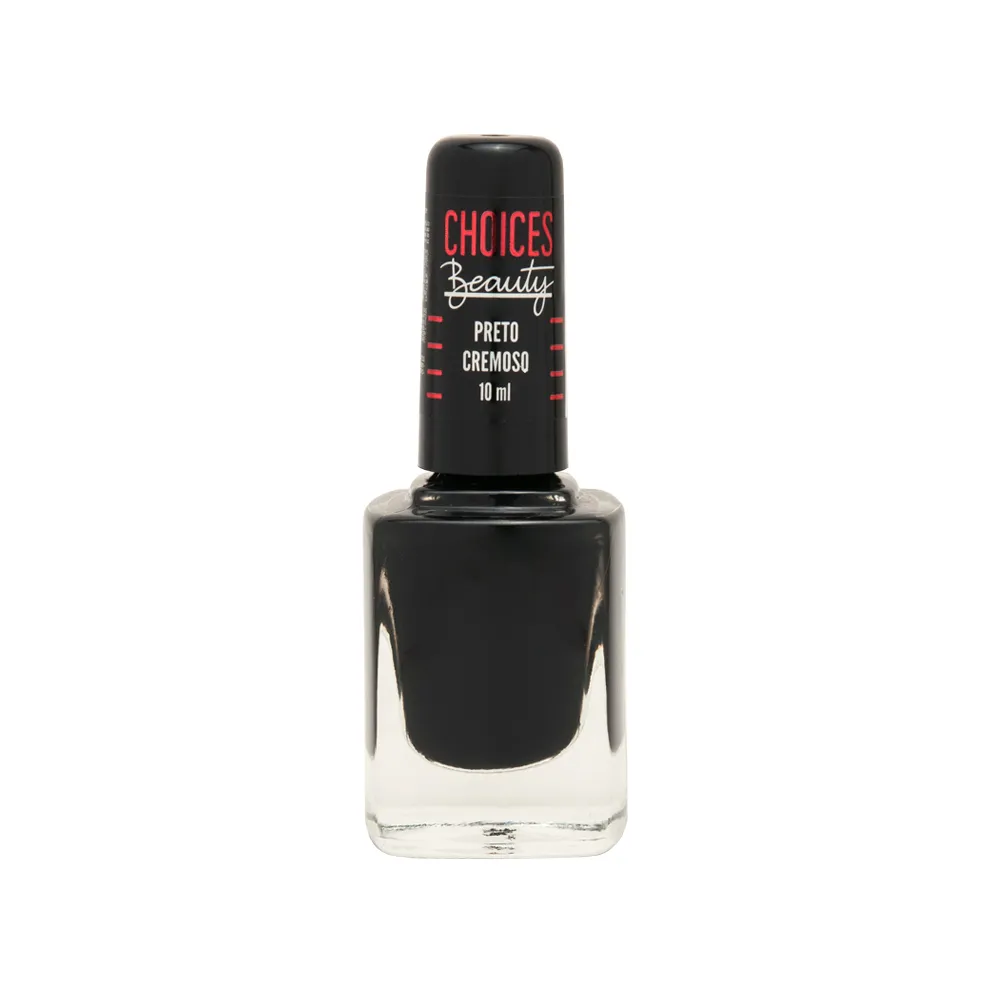 Esmalte Choices Beauty preto cremoso 10ml Sem Blister