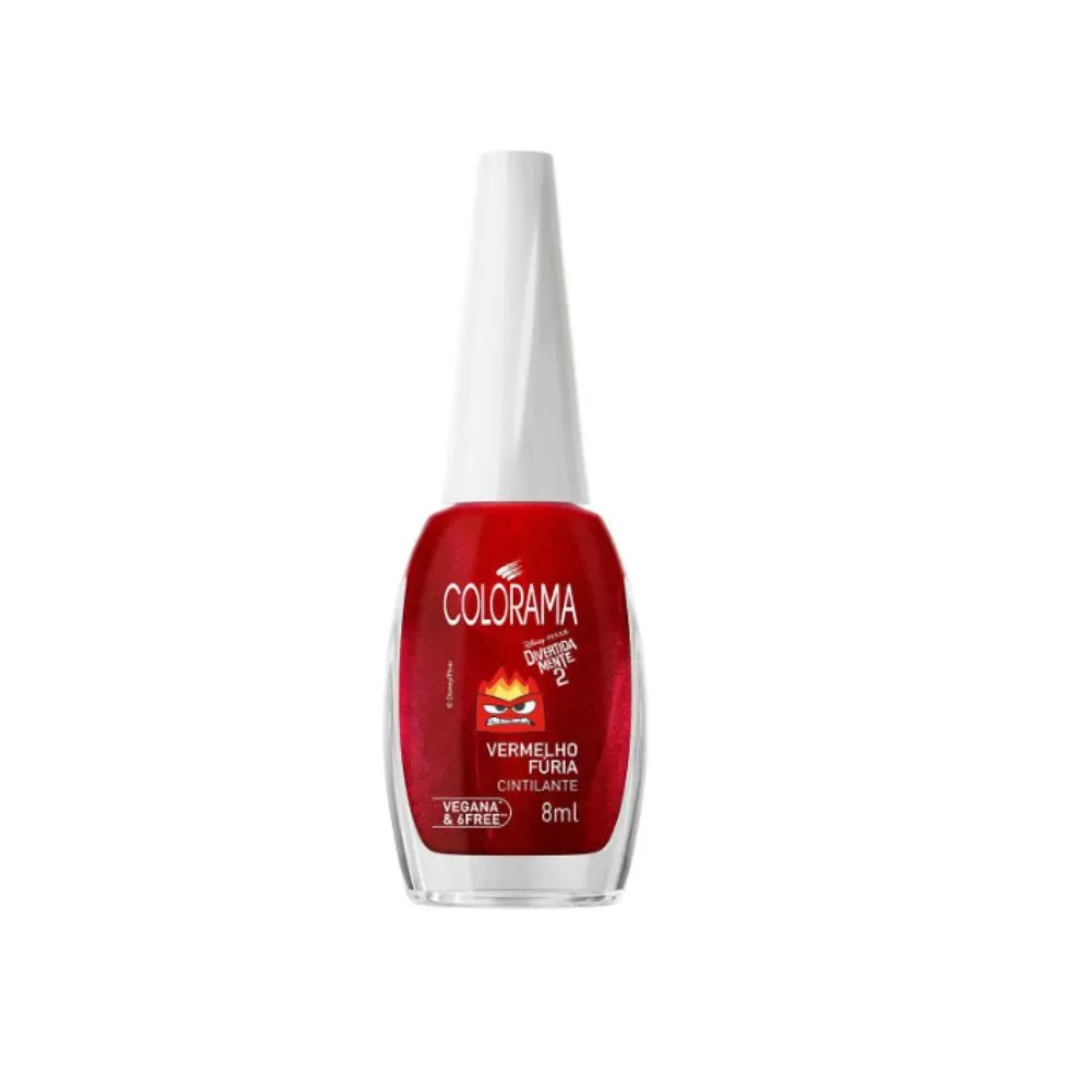 Esmalte Colorama Divertidamente 2 Vermelho Fúria Cintilante 8ml