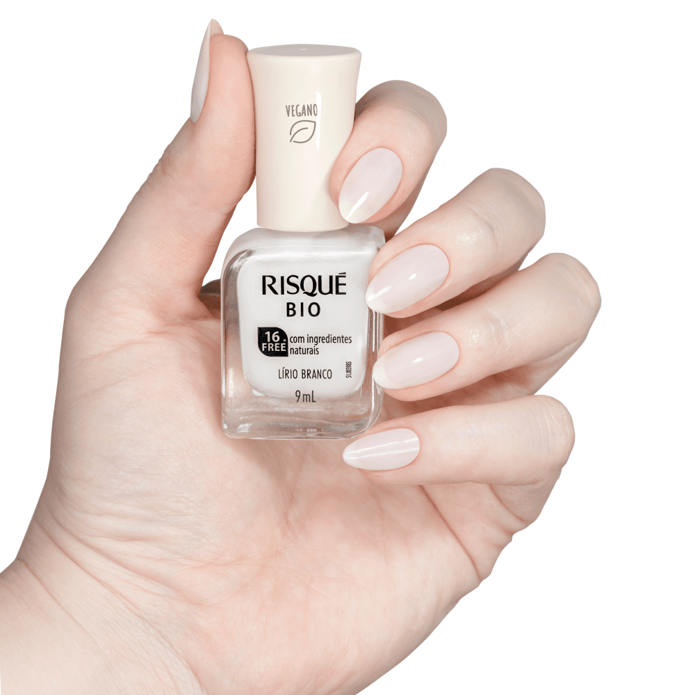 Esmalte Risqué Bio Lírio Branco Cremoso Vegano 9ml — foto 2