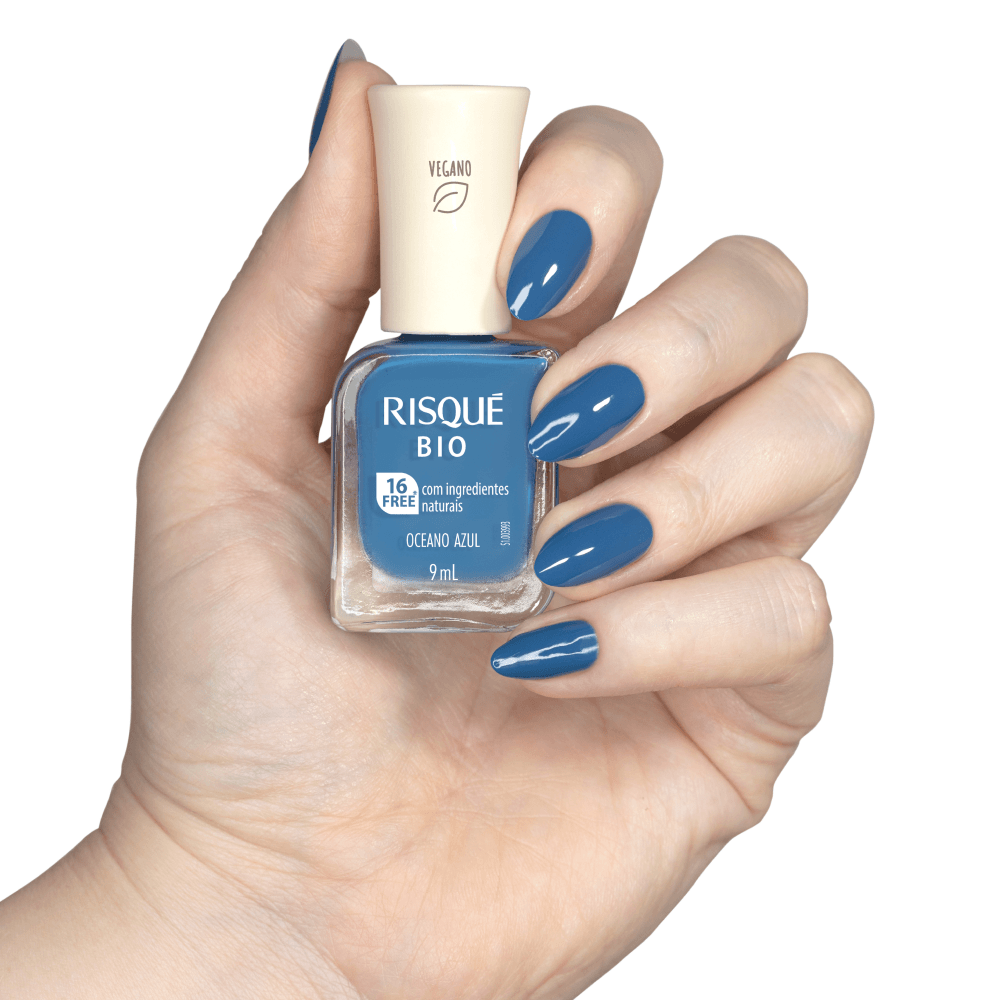 Esmalte Risqué Bio Oceano Azul Cremoso Vegano 9ml — foto 2