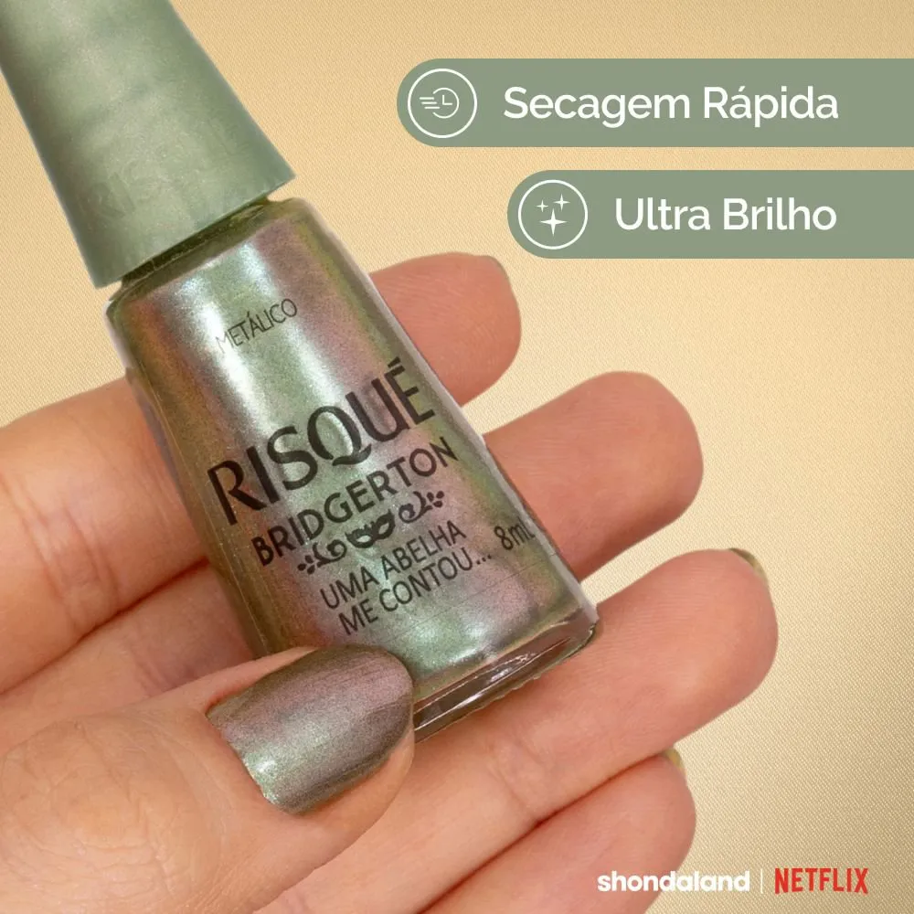 Esmalte Risqué Bridgerton Uma Abelha Me Contou Metálico 8ml — foto 3