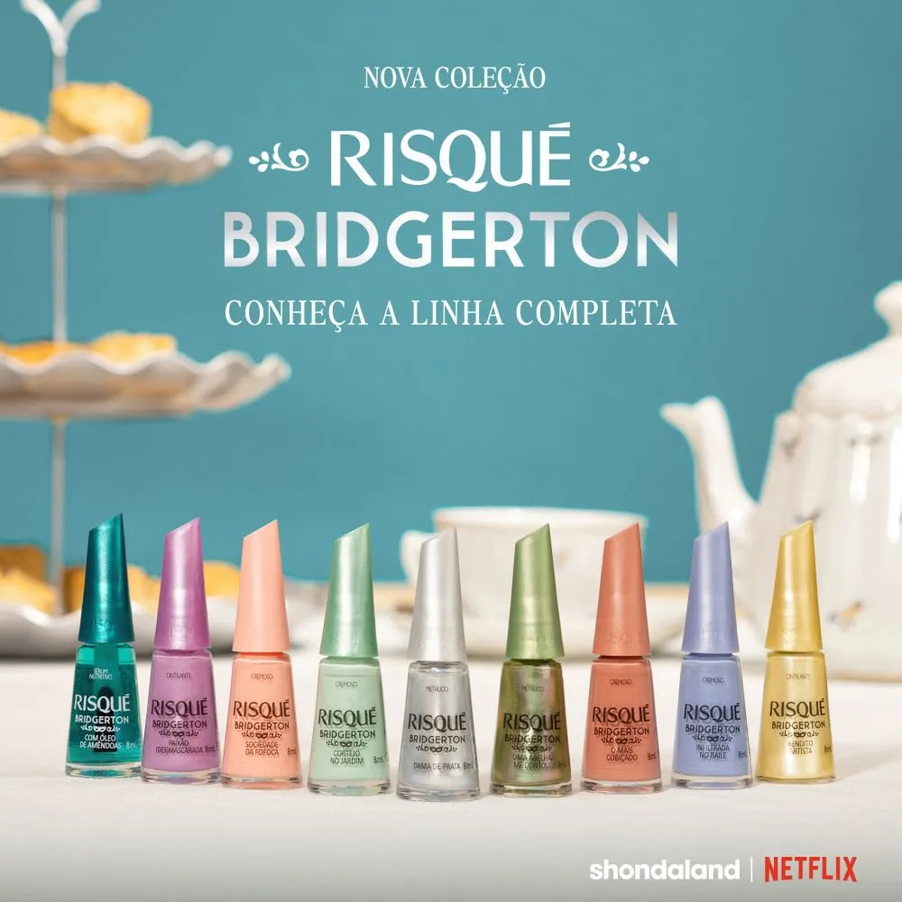 Esmalte Risqué Bridgerton Uma Abelha Me Contou Metálico 8ml — foto 7