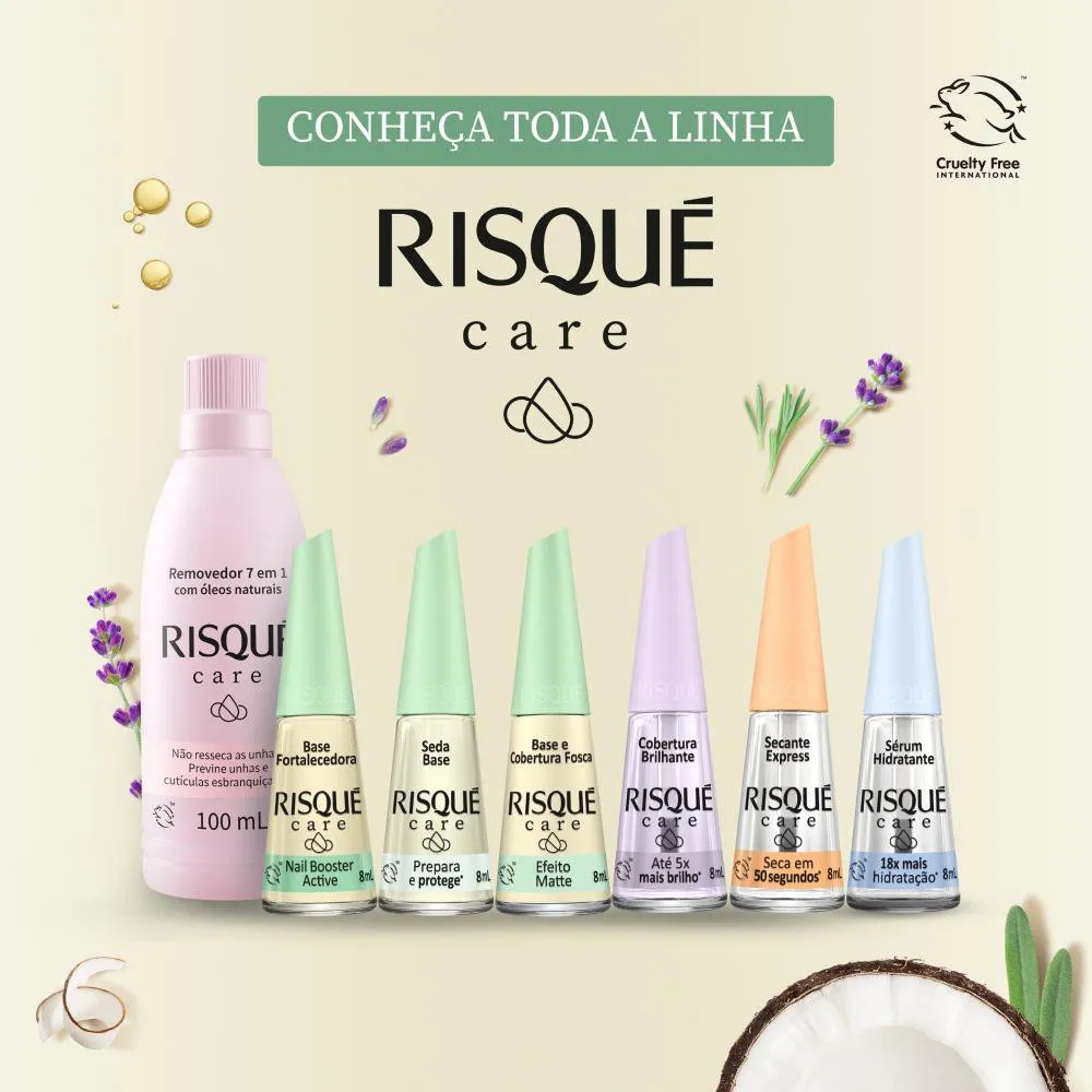 Esmalte Risqué Care Base Seda Prepara & Protege Translúcido 8ml — foto 5