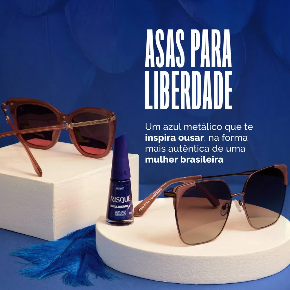 Esmalte Risqué Chilli Beans Asas para Liberdade Metálico 8ml — foto 2