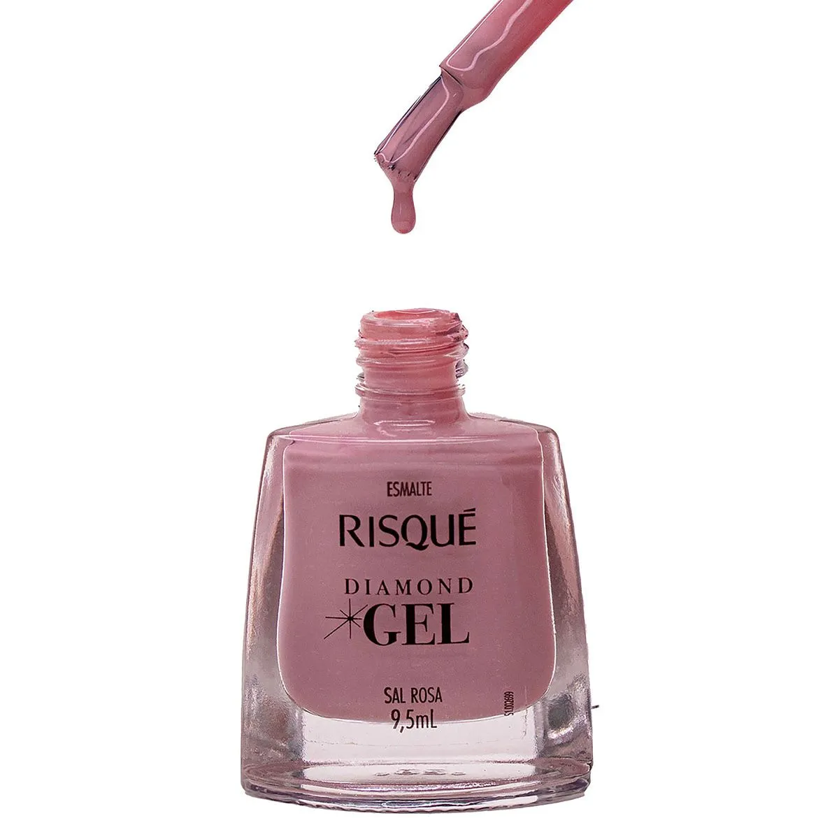 Esmalte Risqué Diamond Gel Sal Rosa Cremoso 9,5ml — foto 6