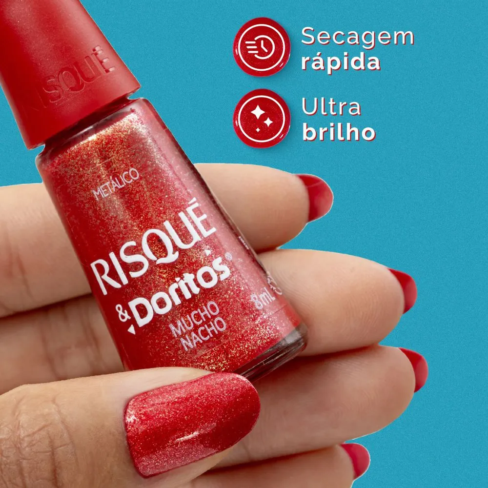 Esmalte Risqué Doritos Mucho Nacho Metálico 8ml — foto 3