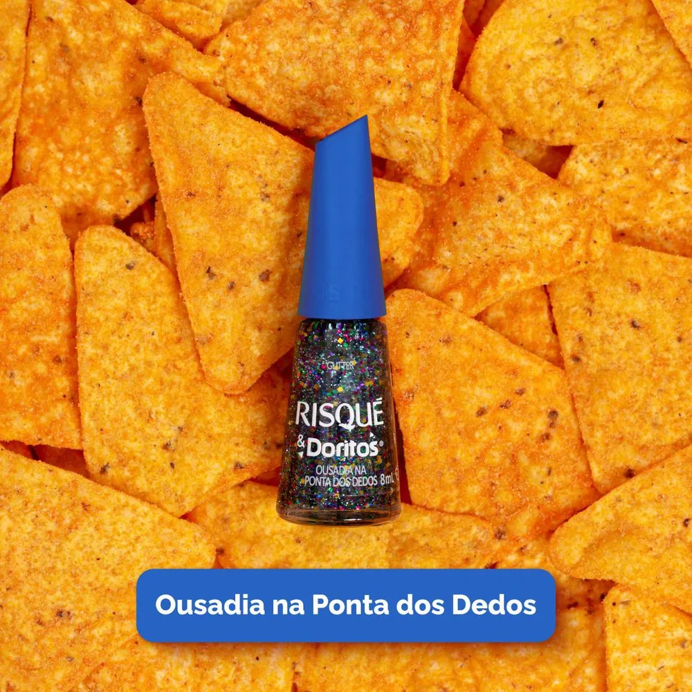 Esmalte Risqué Doritos Ousadia na Ponta dos Dedos Glitter 8ml — foto 2