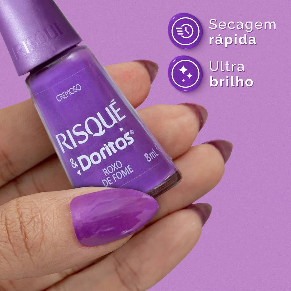 Esmalte Risqué Doritos Roxo de Fome Cremoso 8ml — foto 3