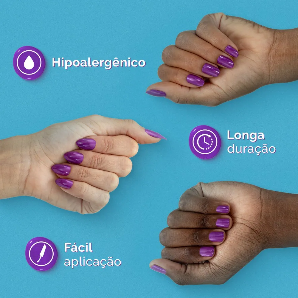 Esmalte Risqué Doritos Roxo de Fome Cremoso 8ml — foto 5