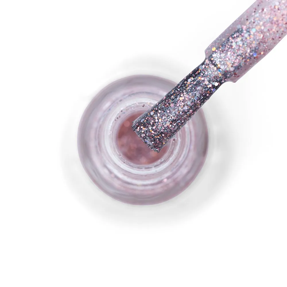 Esmalte Risqué Hipoalergênico Granulado Rosé Efeitos Glitter 8ml — foto 3