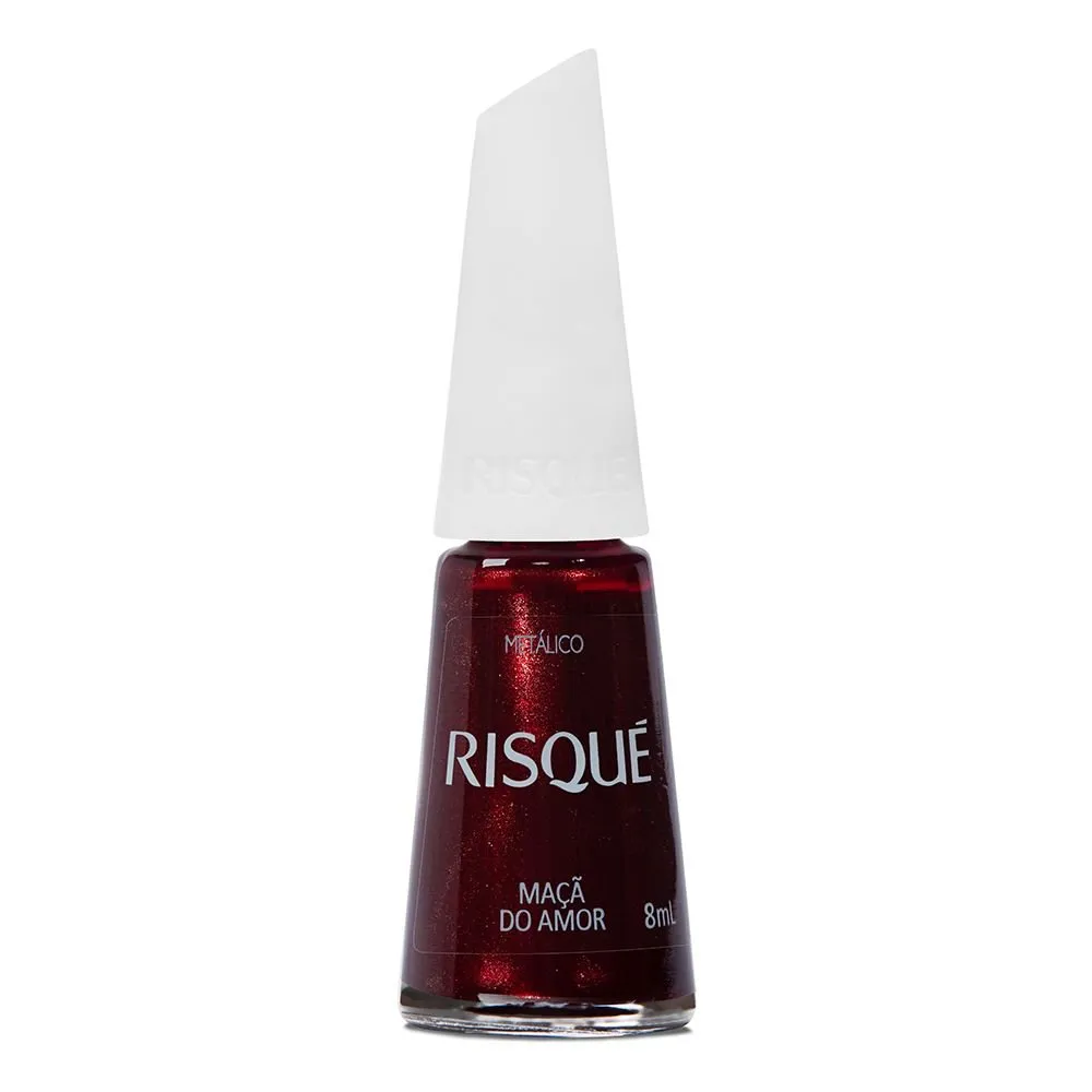Esmalte Risqué Hipoalergênico Maçã do Amor Metálico 8ml