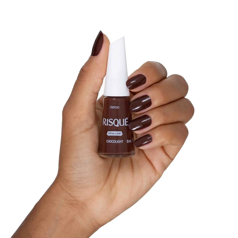Esmalte Risqué Marrom Chocolight Cremoso 8ml — foto 2