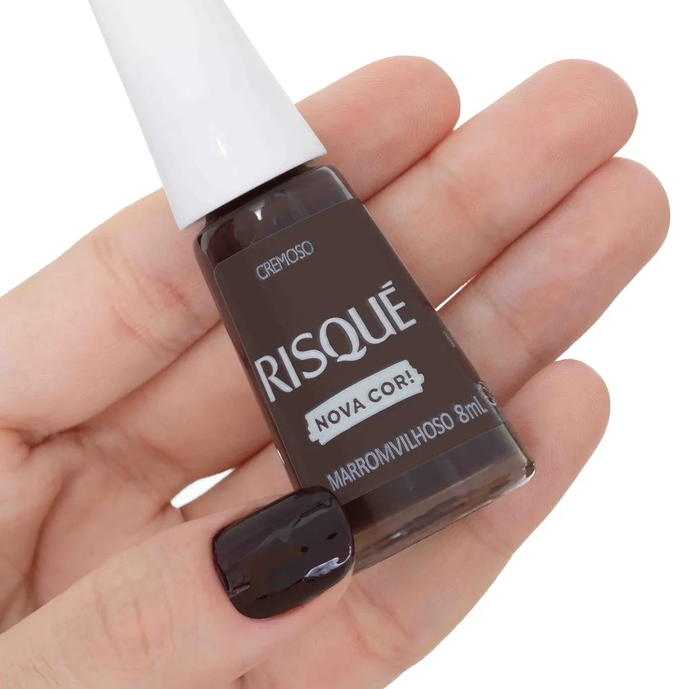 Esmalte Risqué Marrom Marromvilhoso Cremoso 8ml — foto 5
