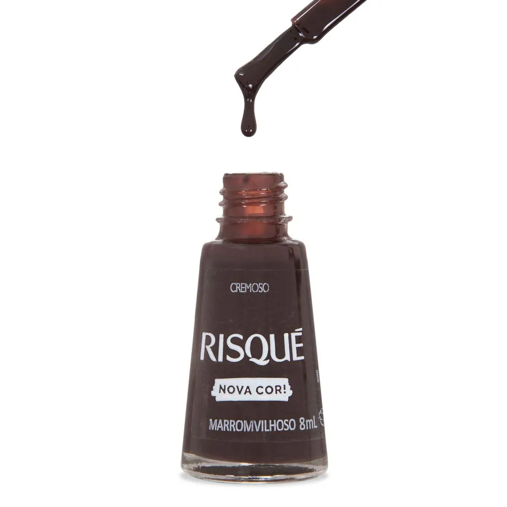 Esmalte Risqué Marrom Marromvilhoso Cremoso 8ml — foto 7