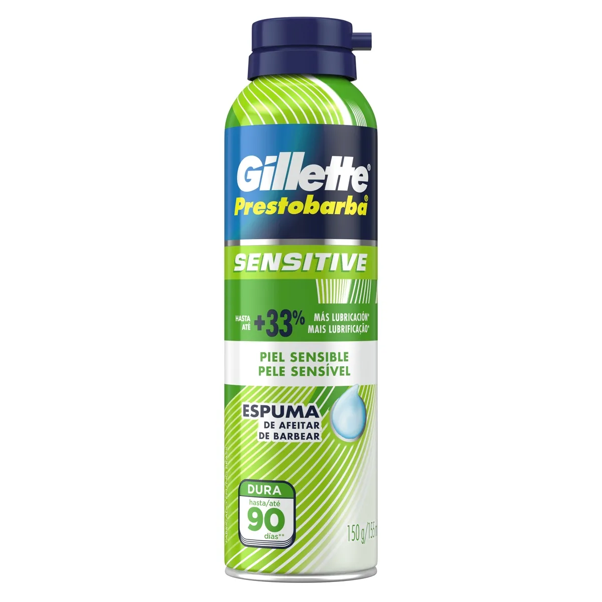 Espuma de Barbear Gillette Prestobarba Sensitive Pele Sensível 150ml — foto 4