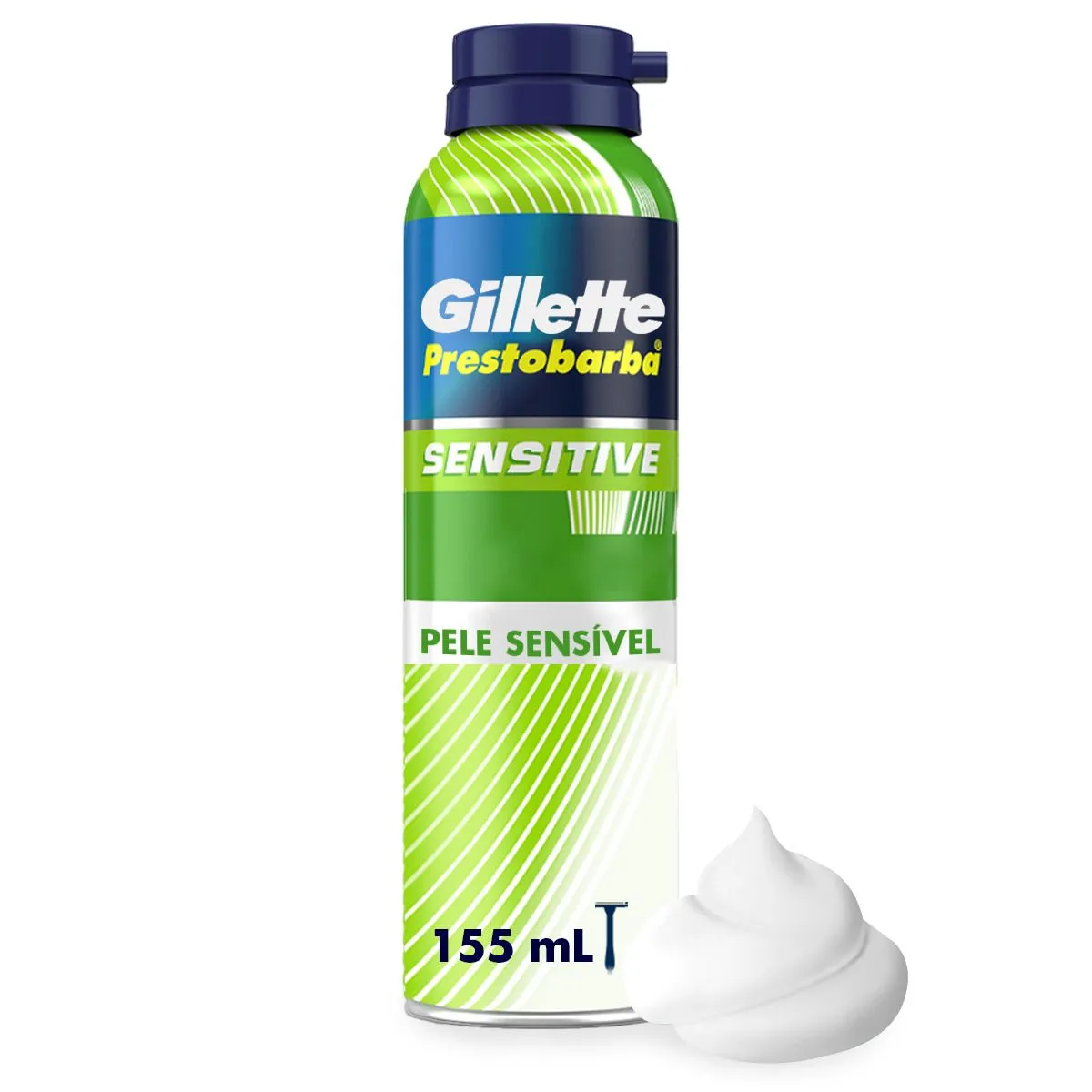 Espuma de Barbear Gillette Prestobarba Sensitive Pele Sensível 150ml