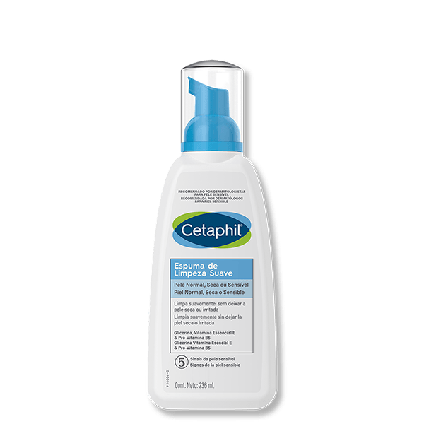Espuma de Limpeza Facial Cetaphil Suave Pele Sensível 236ml