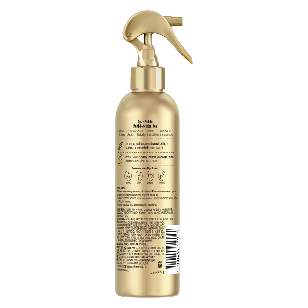 Finalizador Pantene Proteção Molecular Protetor Térmico Spray 170ml — foto 12