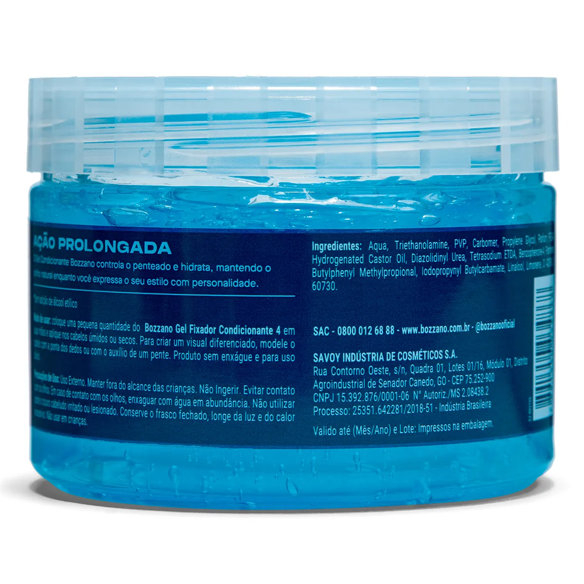 Fixador Capilar Bozzano Fixação Mega Forte Fator 4 Gel 300g — foto 2
