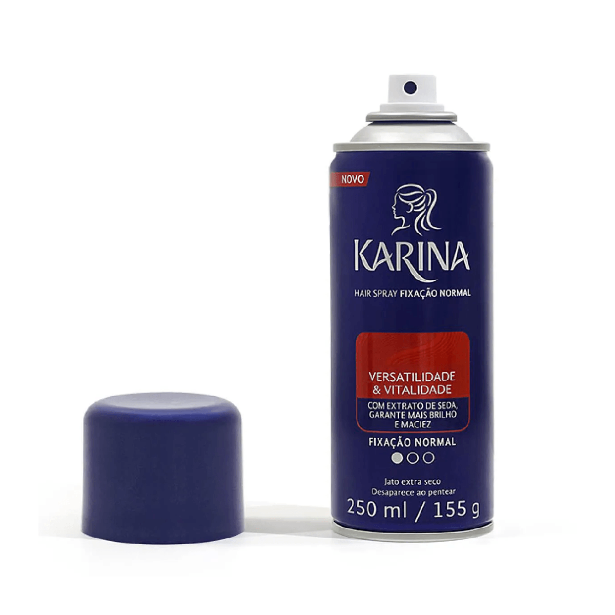 Fixador Capilar Karina Fixação Extra Forte 72h Antf Frizz Aerossol 250ml