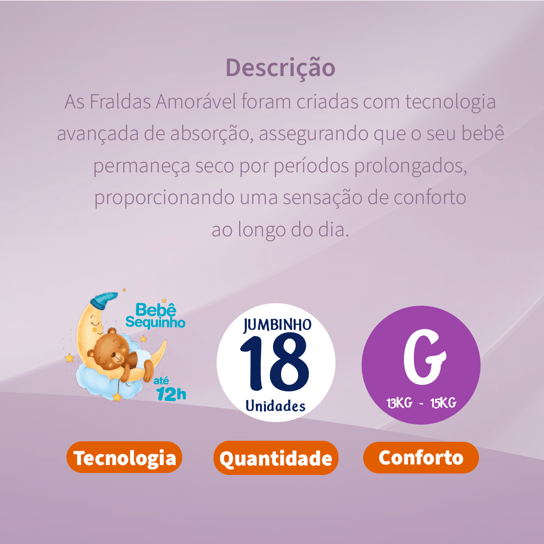 Fralda Amorável G 18 Unidades — foto 4