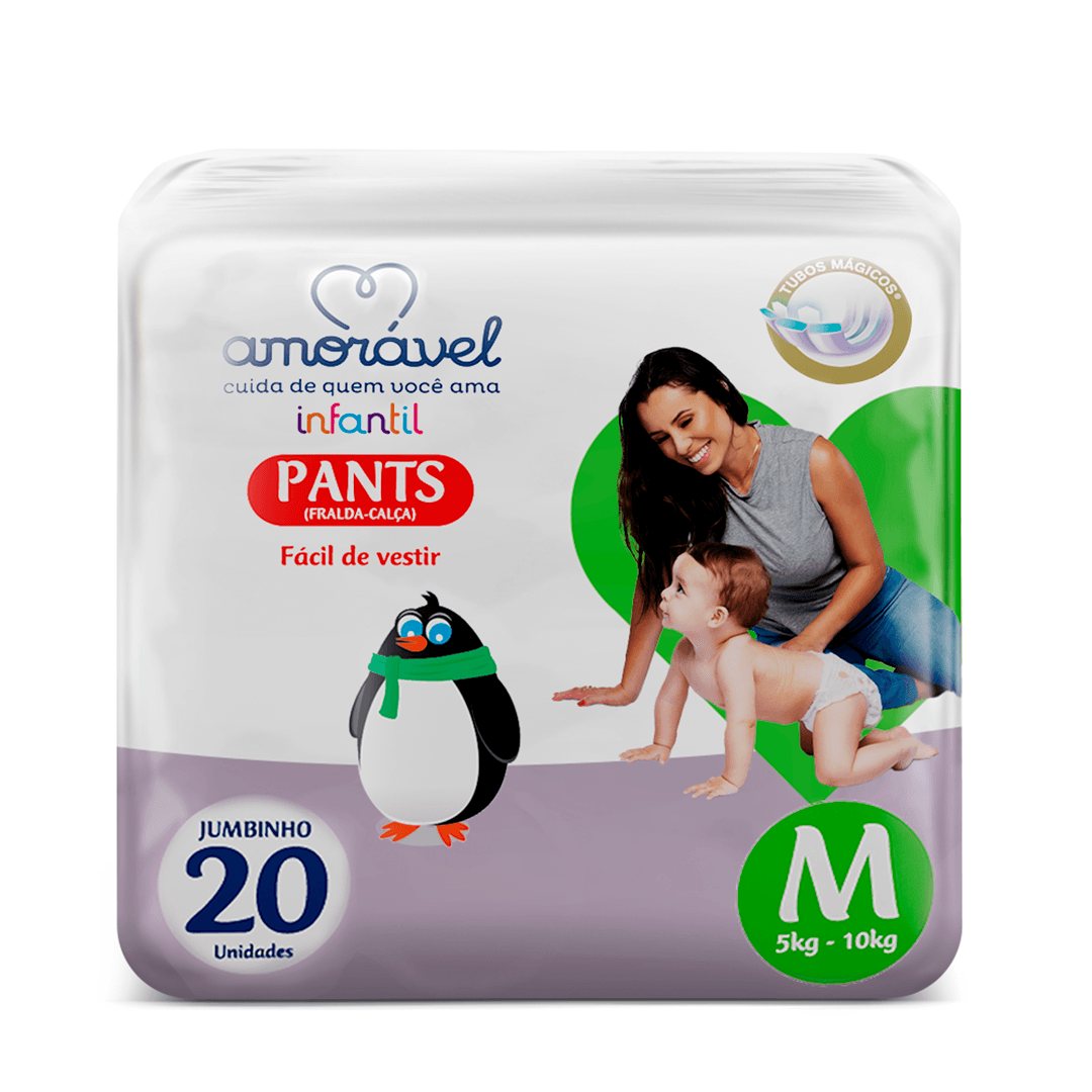 Fralda Amorável Pants M 20 Unidades