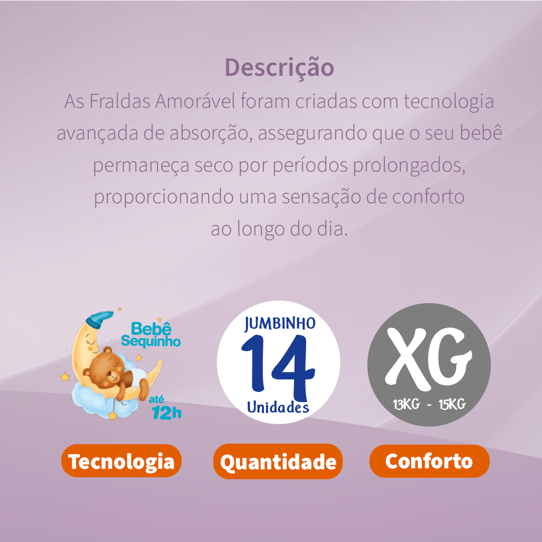 Fralda Amorável XG 14 Unidades — foto 4