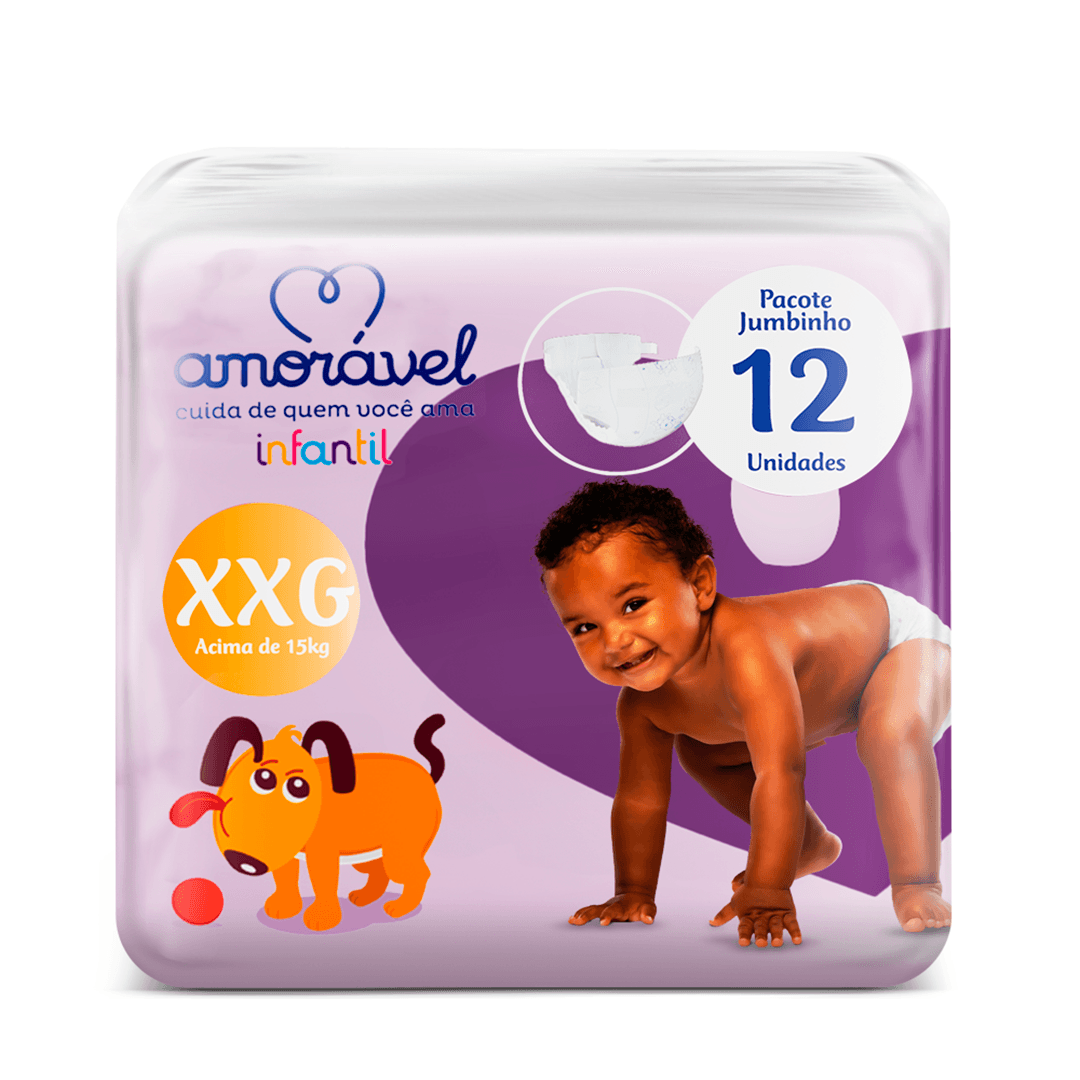 Fralda Amorável XXG 12 Unidades
