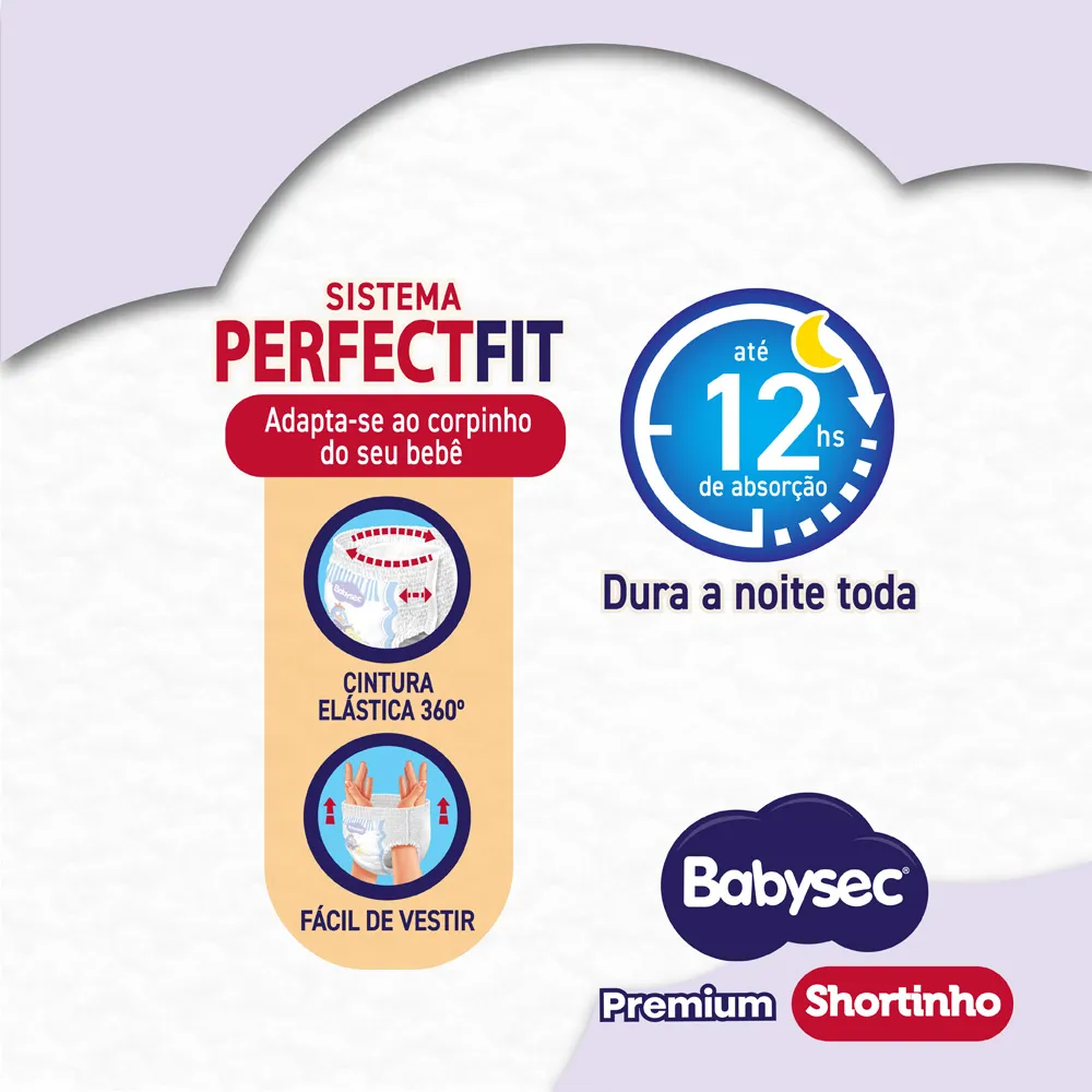 Fralda Babysec Premium Shortinho Galinha Pintadinha G 48 Unidades — foto 3