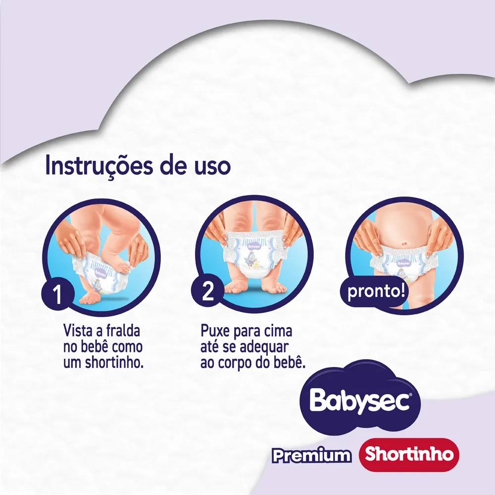 Fralda Babysec Premium Shortinho Galinha Pintadinha M 60 Unidades — foto 7