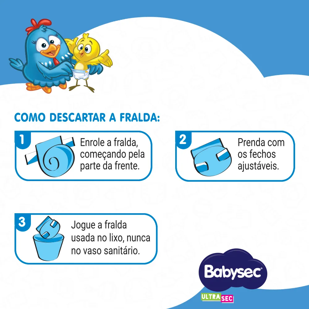 Fralda Babysec Ultrasec Hiper Galinha Pintadinha M 68 Unidades — foto 7
