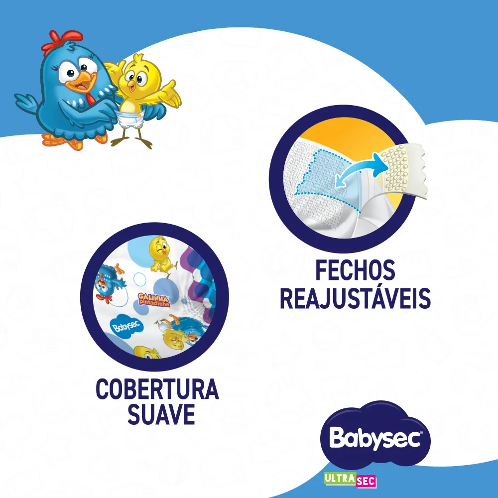 Fralda Babysec Ultrasec Hiper Galinha Pintadinha M 68 Unidades — foto 5
