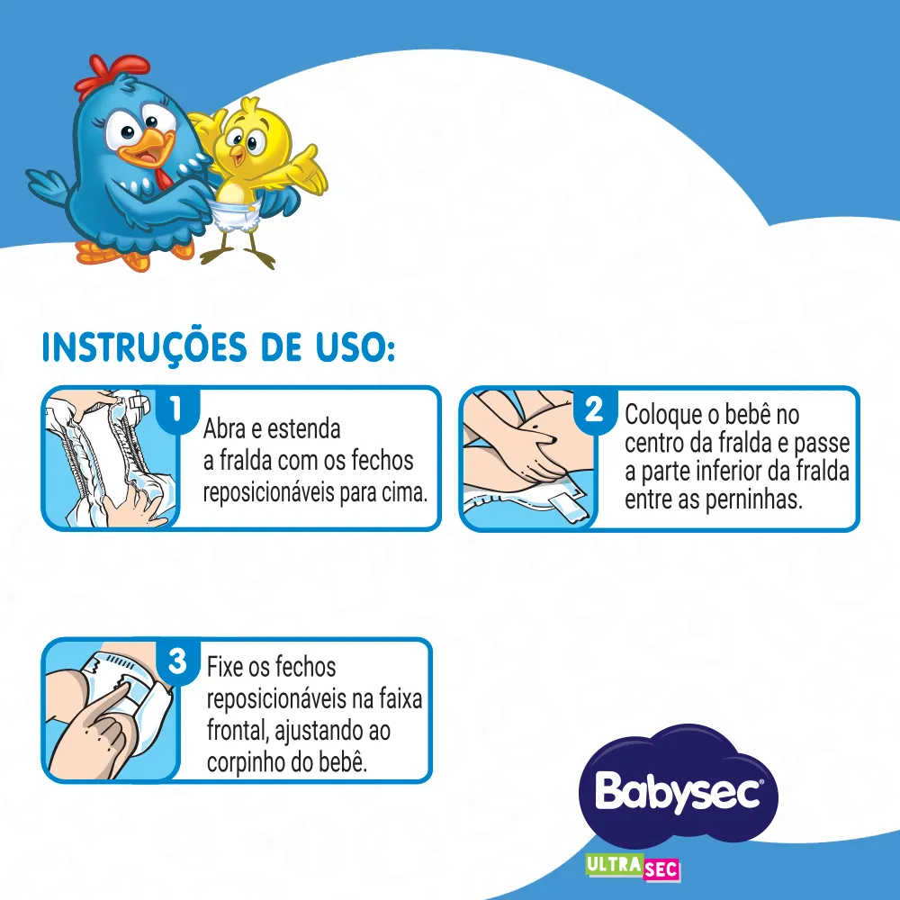 Fralda Babysec Ultrasec Hiper Galinha Pintadinha XG 56 Unidades — foto 6