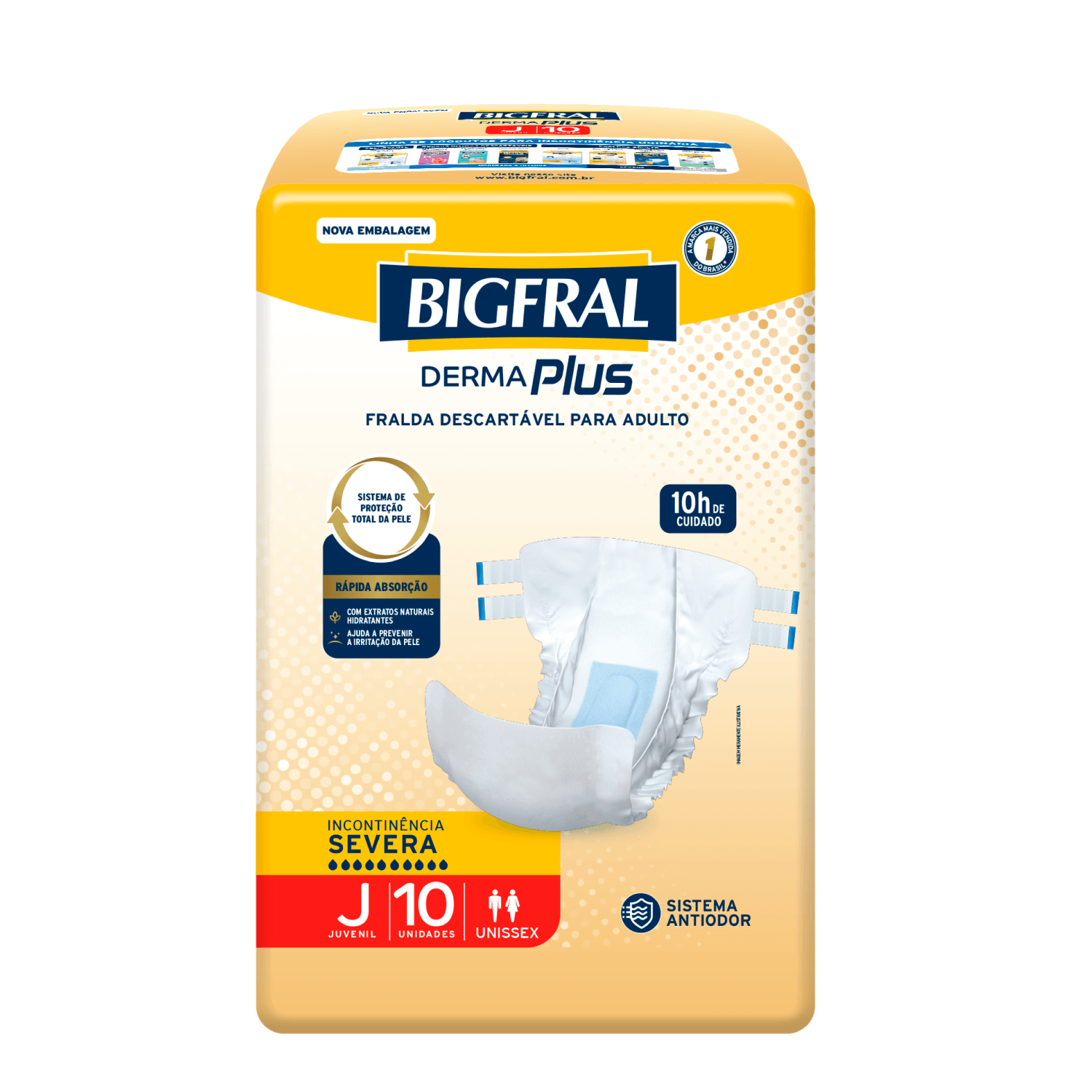 Fralda Bigfral Derma Plus Juvenil 10 Unidades — foto 2