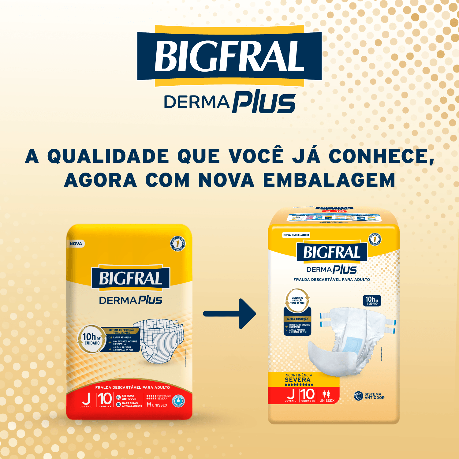 Fralda Bigfral Derma Plus Juvenil 10 Unidades — foto 4