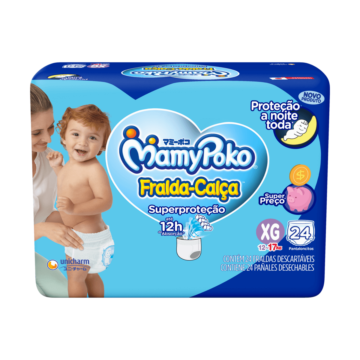Fralda-Calça MamyPoko Superproteção XG 24 Unidades
