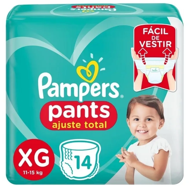 Fralda Confortsec Pants Pampers - Pacotão Tamanho XG - 14 Unidades