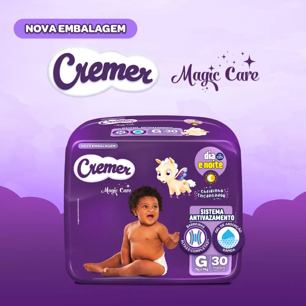 Fralda Cremer Econômica Tamanho G - 30 Unidades — foto 6