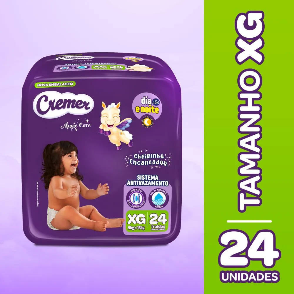 Fralda Cremer Econômica Tamanho XG - 24 Unidades