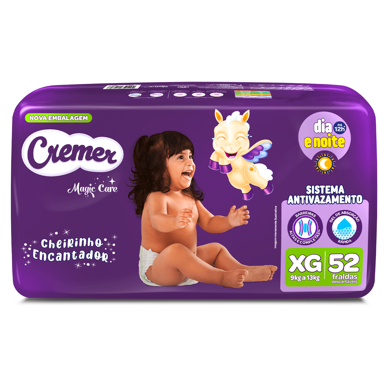 Fralda Cremer Magic Care Dia e Noite XG 52 Unidades — foto 2